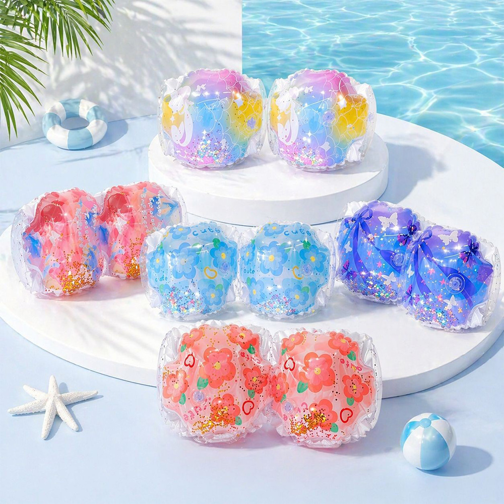 1Pcs Inflatable Swim Arm Ring Pool Float Swim Tube Swim Accessory Summer Water Sports Inflatable Buoyancy Armbands