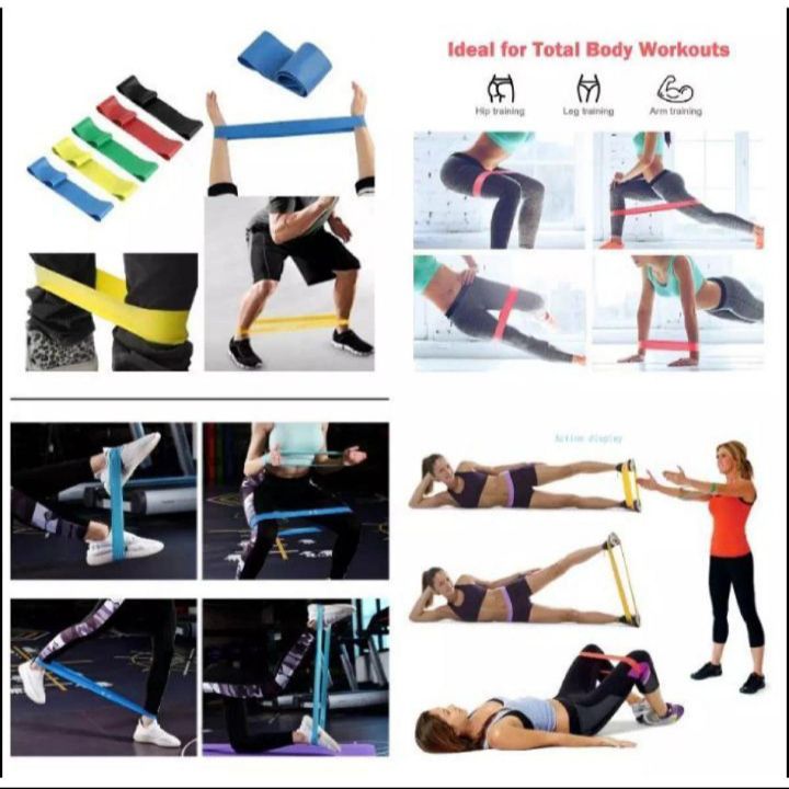 Exercise Band Resistance Band Workout Fitness rubber loop Latex Yoga Gym Strength