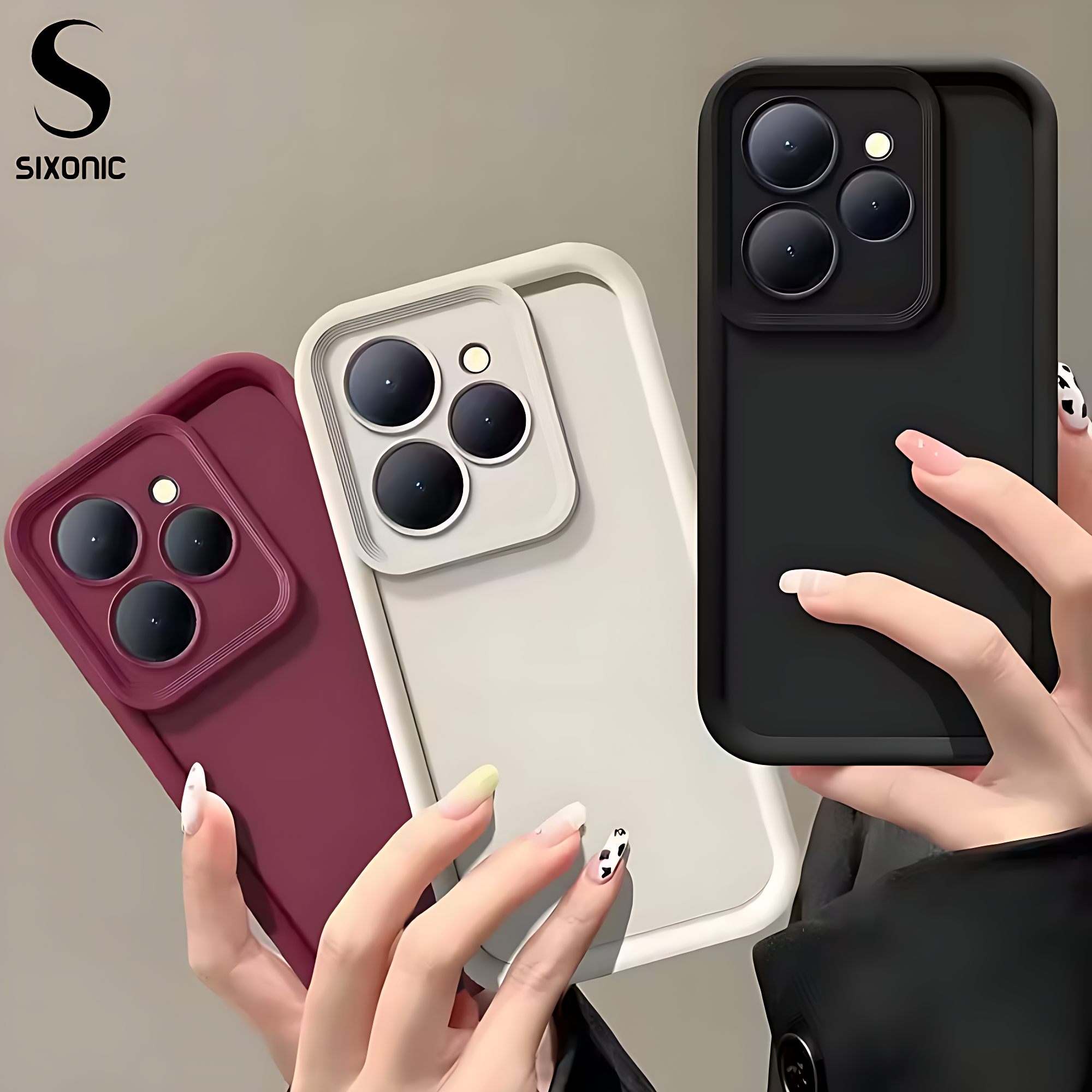[Spark 40] Sixonic Candy Silicone Cover For Tecno Spark 40 – Shockproof Soft TPU Back Cover With Camera Lens Protection Case For Spark 40