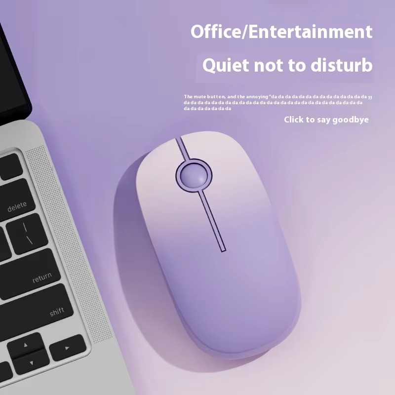 Mengzu Fude DM1 Wireless Mouse - 2.4G & Bluetooth 5.1 Dual Mode - Silent Clicks Backlit Optical Mice - Multicolor