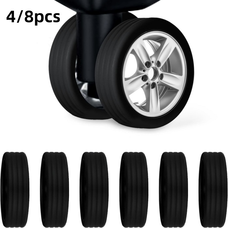 4/8PCS Luggage Roller  Cover Noise Office Swivel Chair Feet Silicone Caster Jacket Wheels For Furniture Accessories