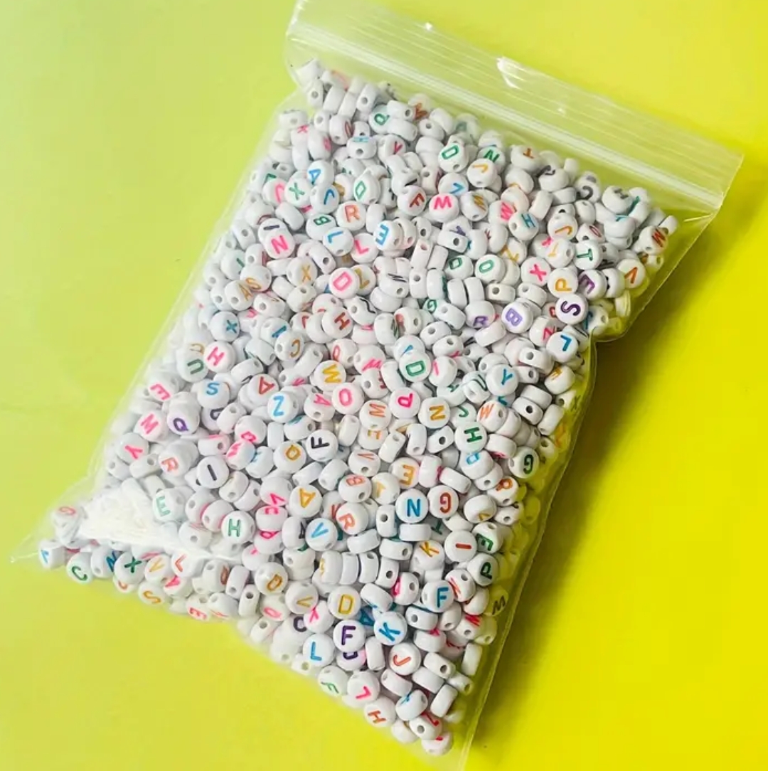 100-200-800pcs 4x6mm Assorted Multi-Color Acrylic Alphabet Letter Beads for DIY Jewelry Making - Uppercase & Lowercase A-Z Beads with Storage Bag, Name Bracelets, Necklaces, Handicrafts, Small Business Supplies, Gifts, Craft Bead Supplies,