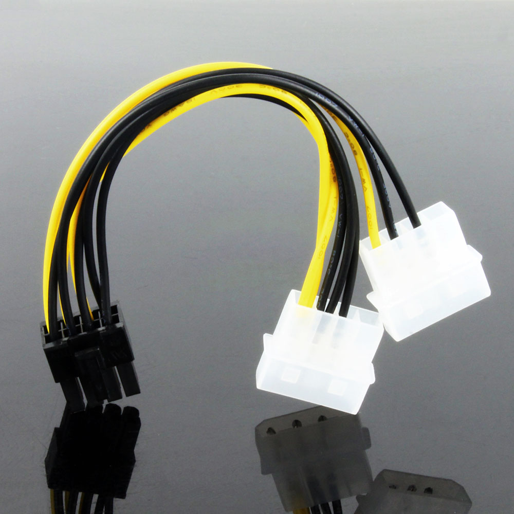 8Pin Male To Dual 4Pin Male Video Card Power Cord 8 Pin PCI Express To Dual 4 Pin Molex Graphics Card Power Cable