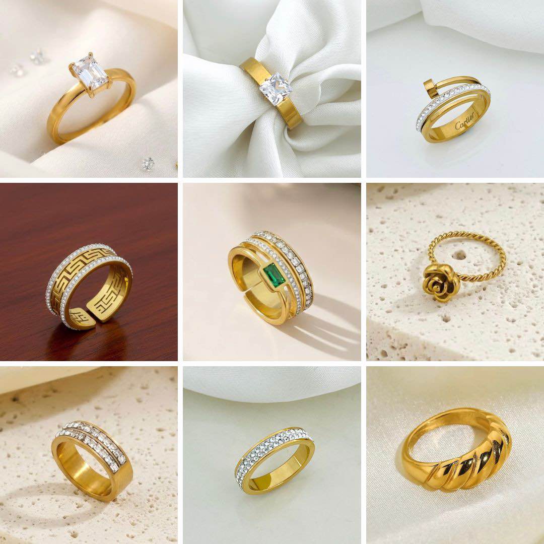 Stainless Steel Trendy New Rings Collection for women | Daily Wear | Water Proof | Stainless Steel