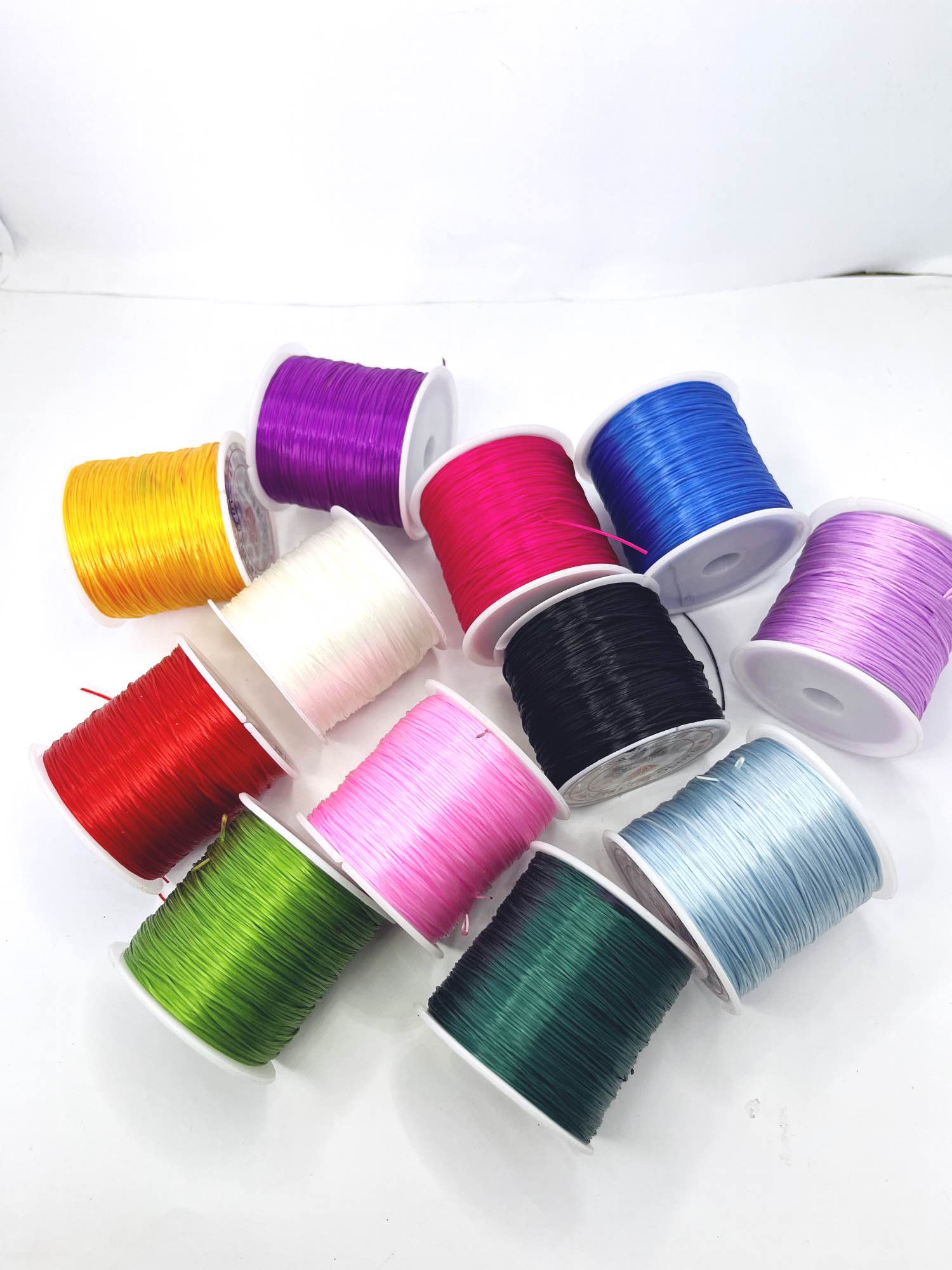 Stretchable Thread For Jewlery Making Nylon Thread For Bracelet Making Elastic String For Beading Jewelry Cord, Elastic Bracelet Rope Crystal Beading Cords  High-Quality Crystal Bead String / 5 yard (5 gazh).