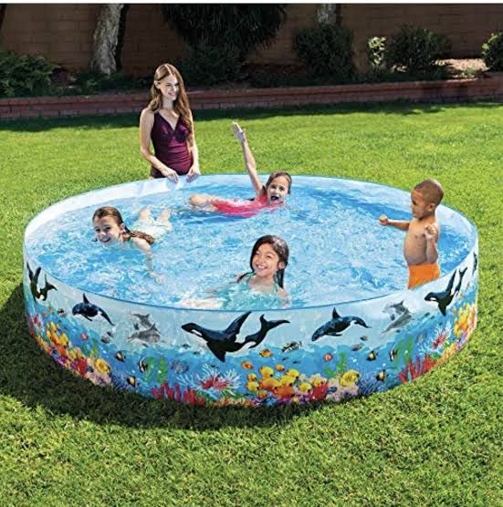 Pataugeoire Caneton 122 X 25 Cm – 218 Litres, Hauteur D’Eau 24 Cm | Piscine Gonflable Pour Enfants Dès 3 Ans, Idéale Jardin Et Été