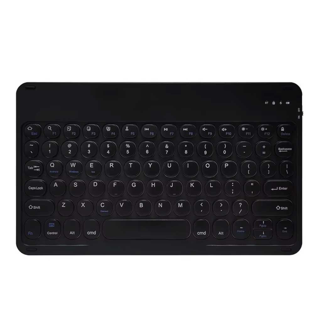 Multilingual Bluetooth Round Keycap Keyboard for iPad Air Pro Wireless Rechargeable Keyboard for Phone Tablet Laptop Universal