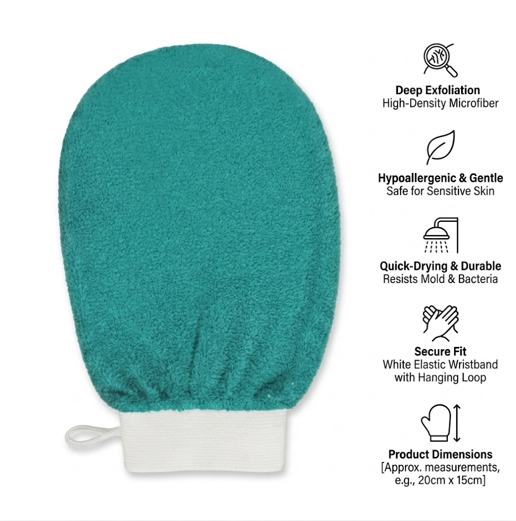 Exfoliating Gloves–Korean Exfoliating Mitts to Visibly Lift Away Dead Skin, Revive Glove & Body Exfoliator, Cleanse Dead or Dry Skin, Ideal Skincare Kit for Women & Men