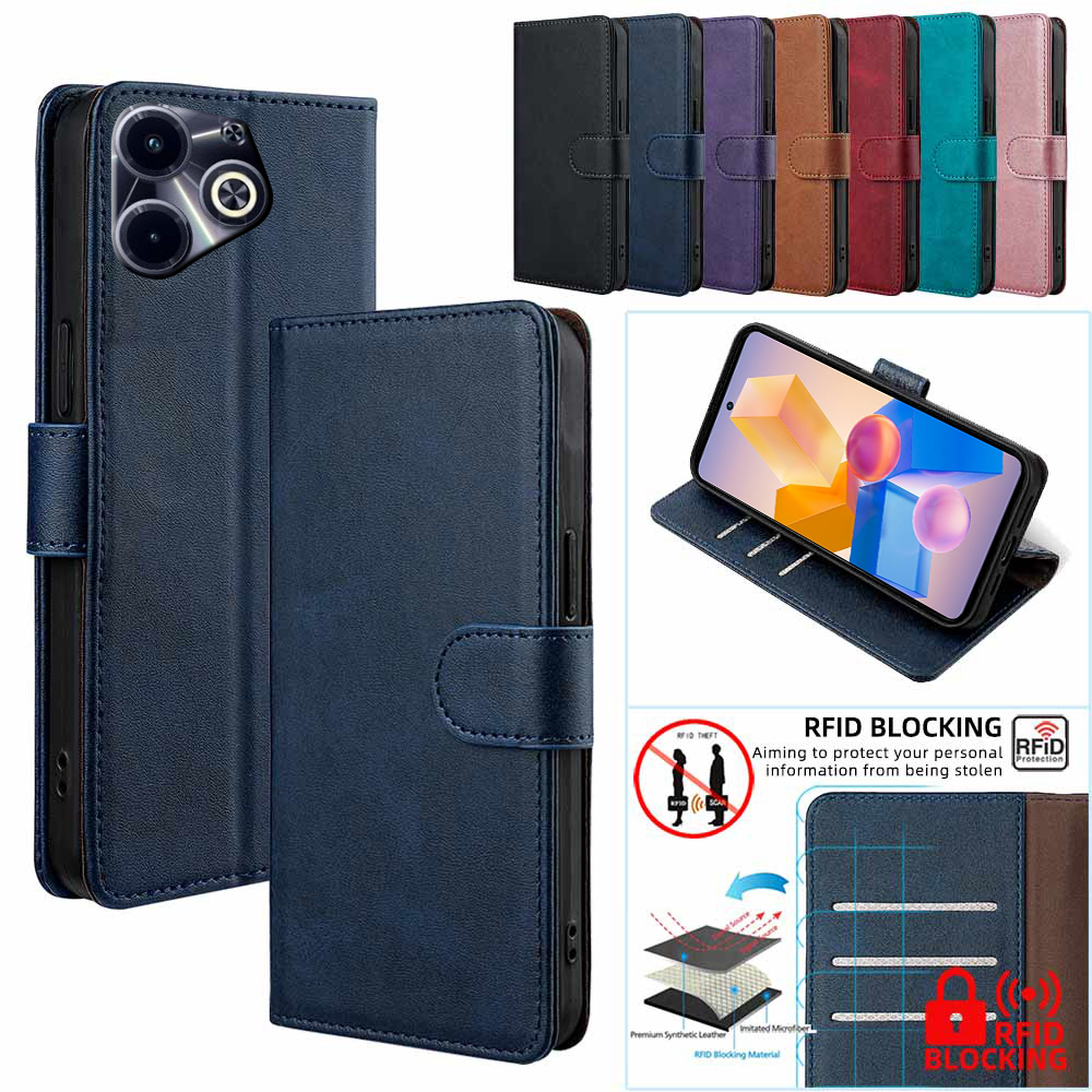 Shockproof Magnet Buckle Phone Cover for Infinix Hot 60 40 50 Pro Plus Hot 60i 50i infinix Smart 10 9 8 GT 30 Pro Wallet Case