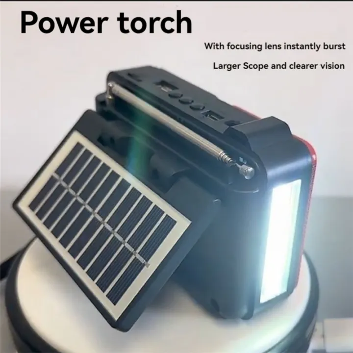 MINI Radio with Solar Pocket FM AM SW Radios Receiver Built-in Speaker Wireless Bluetooth Music Player with LED Light,A
.