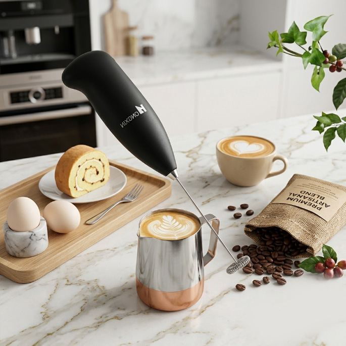 Handheld Coffee Beater Mixer Egg Mixer For Kitchen Baking Tool Stainless Steel All Season Style Silver Color Utility Item For Home Cooking price in Pakistan