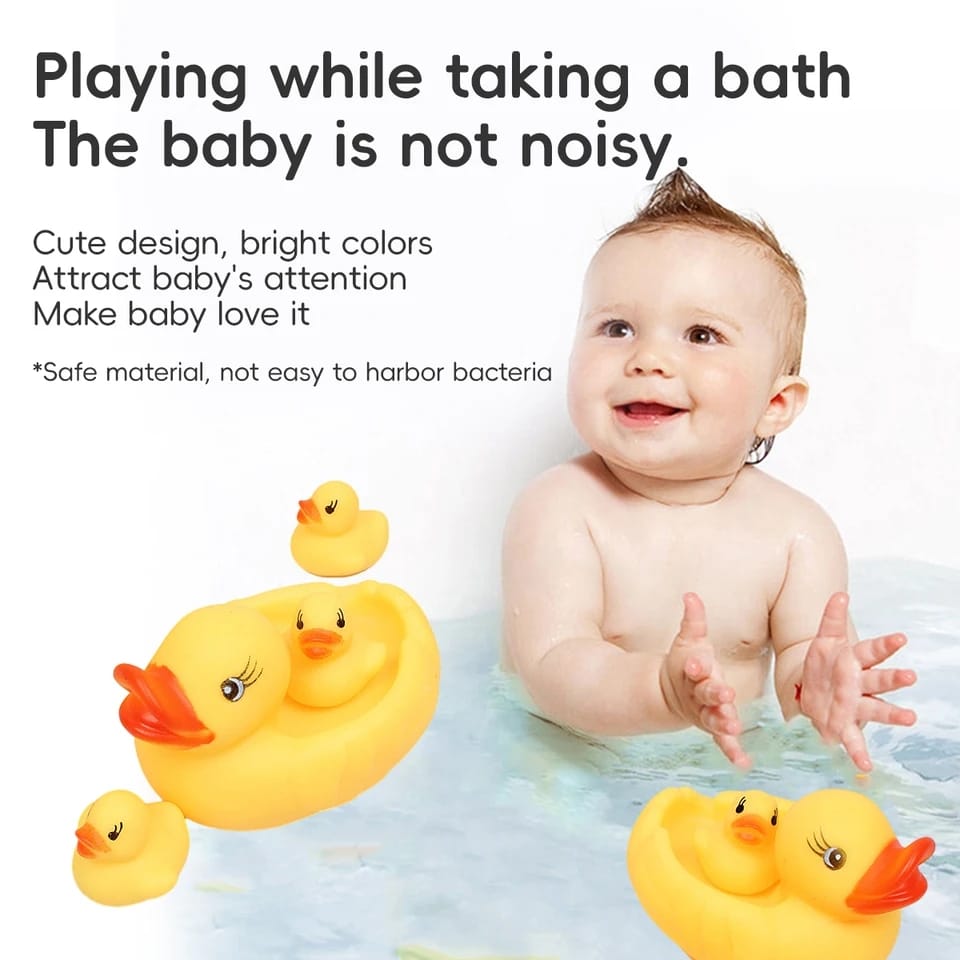 Yellow Duck Family Bath Toys