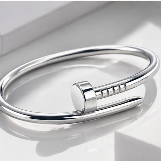 Stainless Steel Nail Bracelet for Women & Men – Luxury Inspired Screw Design Bangle – Waterproof Anti Tarnish Cuff Bracelet Fashion Jewelry Gift