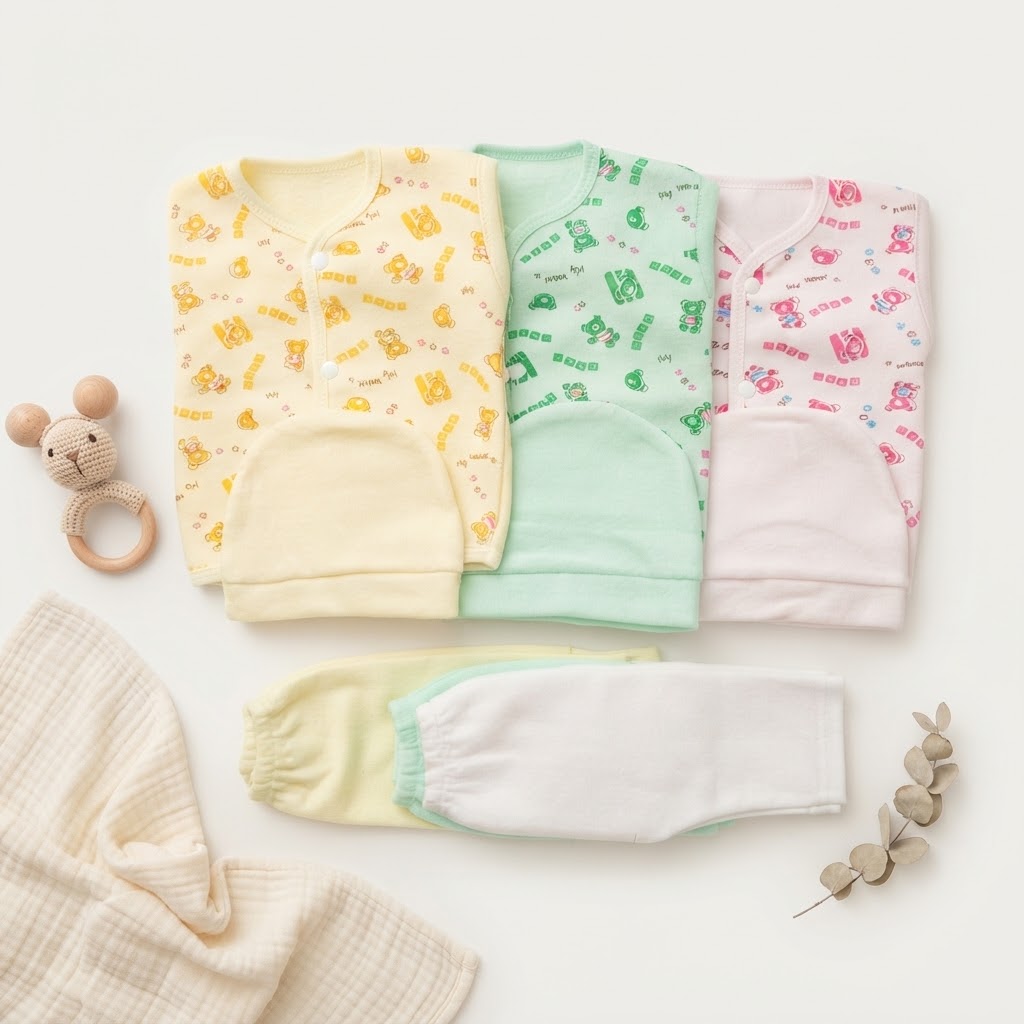 Pack of 3 Newborn winter Dress Set | Shirt Trouser Cap | Soft Polar | 0-1 Month