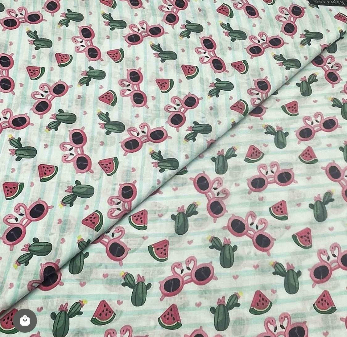 Unstitched Funky and Colorful Lawn Prints Fabric For Kids 1.5 meter