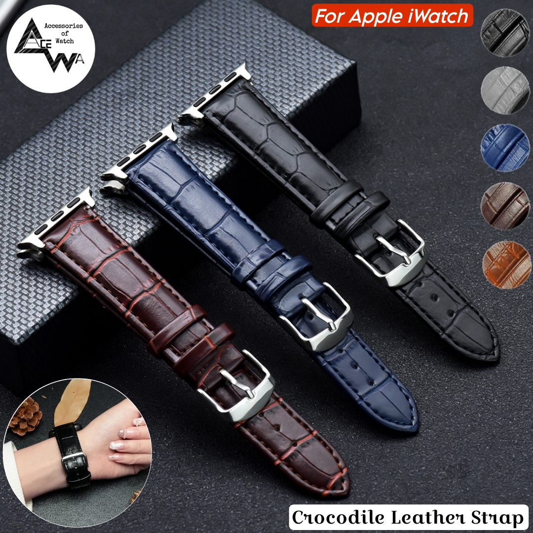Resin Leather Strap for iWatch Series 11 10 9 8 7 SE 6 5 4 3 2 Ultra Bracelet | Fashion Crocodile Bamboo Patterns Strap for Watch Band 49mm 42mm 46mm 41mm 45mm 40mm 44mm Vintage Soft