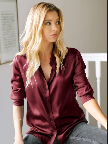 Silk shirt button up shirt stylish/plain long shirts for girls-tops forgirls stylish-fashion tops for women-koreancrop tops for girls