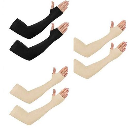 UV Protection Cooling Arm Sleeves For Men And Women Summer Compression Sports Arm Warmers With Thumb Hole Cycling