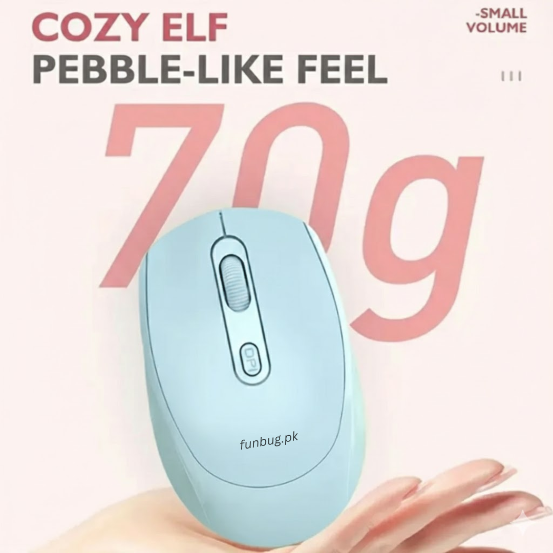 【Premium】 Rechargeable Dual Mode Wireless Mouse (Bluetooth + 2.4G) for Laptop, PC, Smart TV Gaming & Office ~ Ergonomic Lightweight Design Mice with Silent Click Buttons & 1600 DPI Control | FunBug