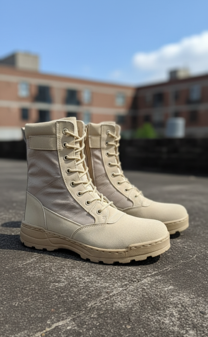 Security Guard Long Combat Boots | Durable Tactical Army SWAT Shoes for Men