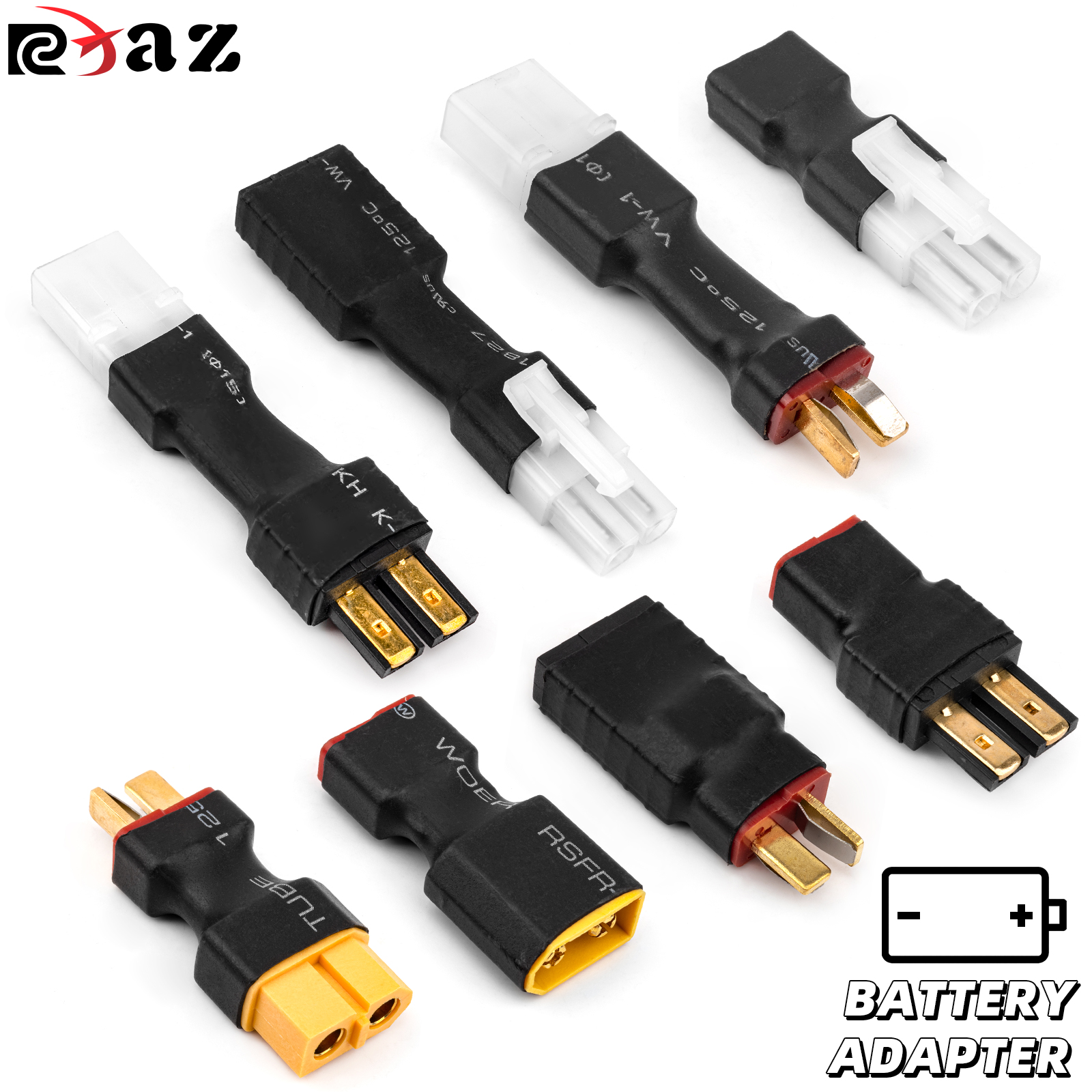 RCXAZ Battery Adapter Plug XT60 TAMIYA TRAXXAS T-TYPE Adapter DIY For RC Car Ship Helicopter Quadcopter LiPo Battery Connector