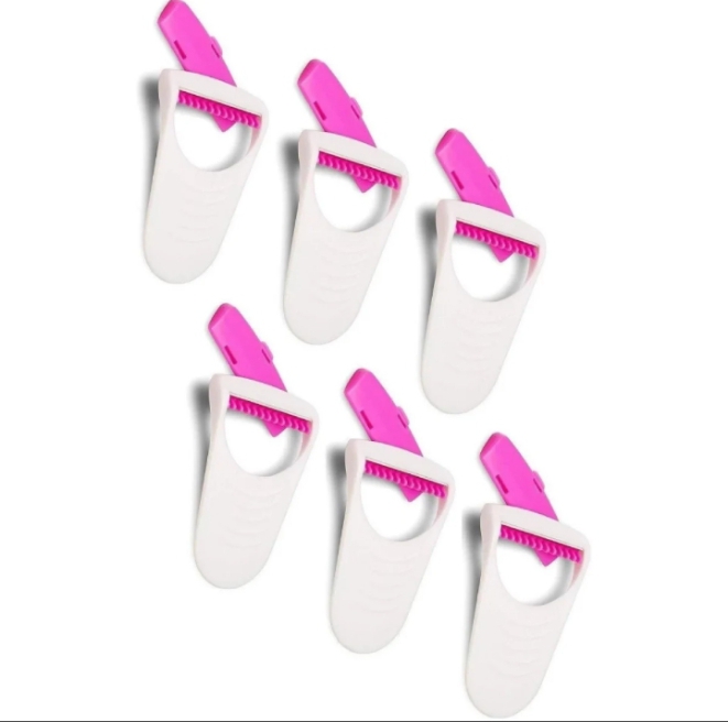 Pack of 06 Safit Ladies and Girls Hair Removing / Shaving Disposable Razor Blades / Safety Stainless Shaving Razor for Sensitive Skin /  Soft Hair Removing Razor  / Trimer  for Girls / Woman / Ladies