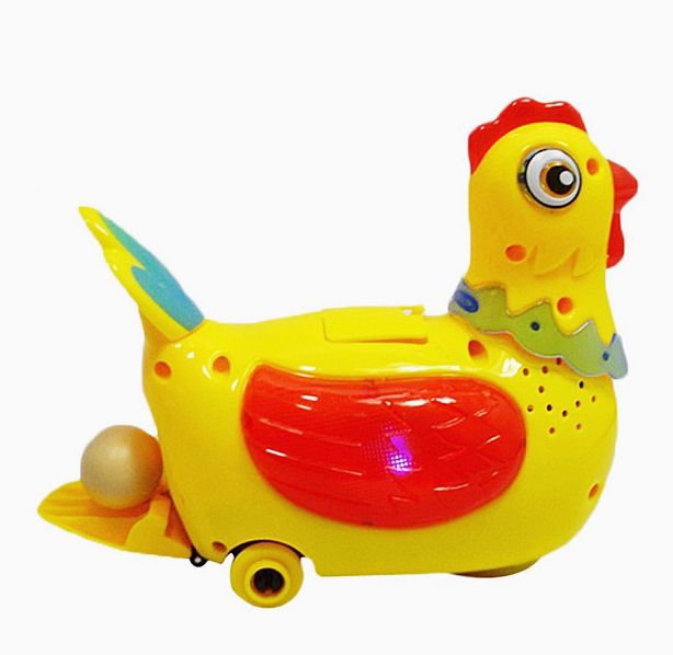 Yellow Hen lay eggs Electric Toy for Baby Kid Gift,Fun Walking Music and Singing Toy Chicken for 3-12...