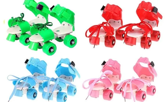 Kids Adjustable Roller Skate Shoes 4 Wheels