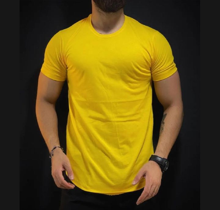 Black Plain Basic T Shirt For Men Round Neck Cotton Casual Wear Short Sleeve Everyday Shirt New Arrival Trendy Fashion Design
