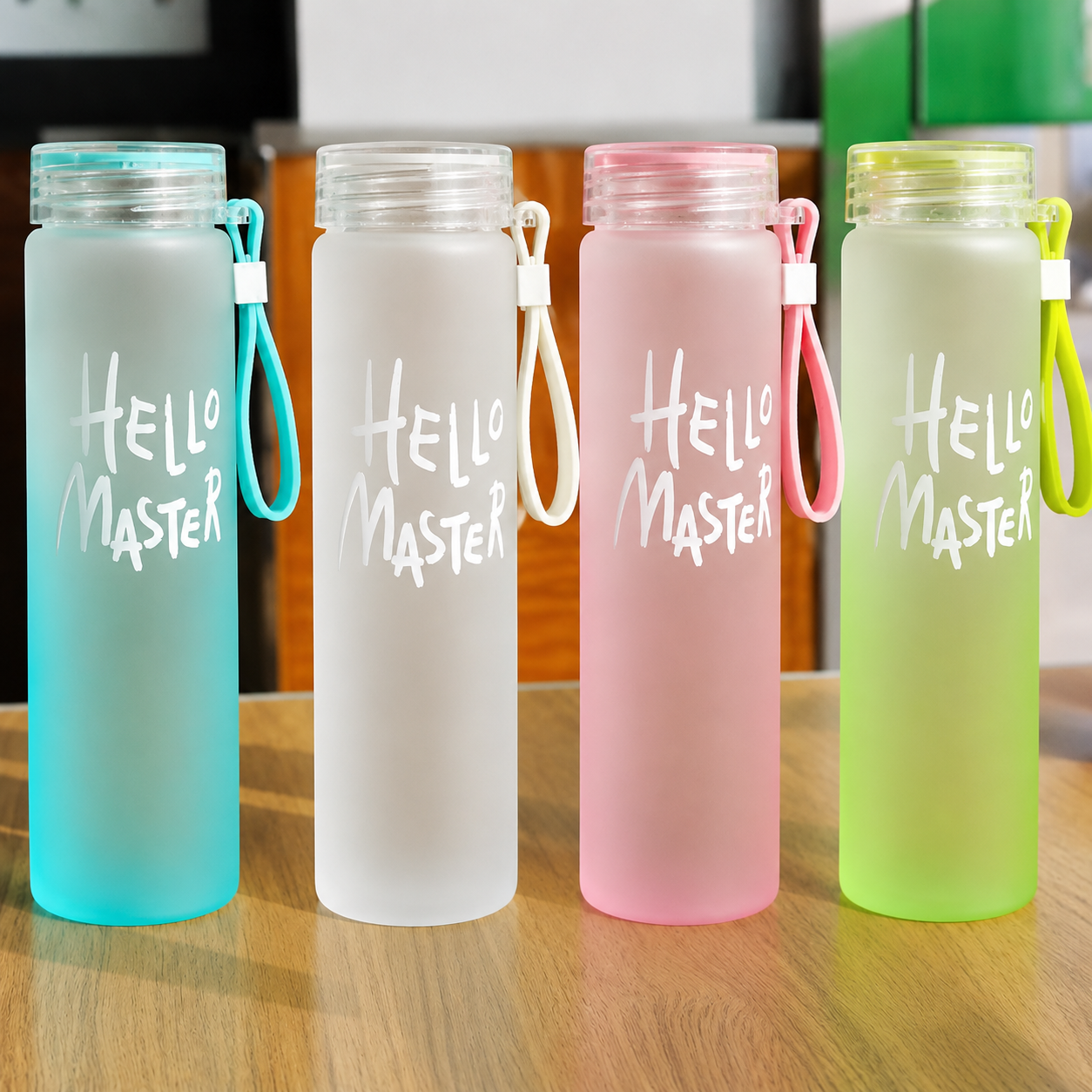 Hello Master Water Bottle With Carry Strap | Portable Sports & Travel Bottle