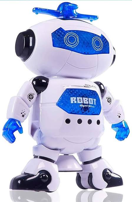 Musical Walking Dancing Robot Toy for Kids, Flashing Lights, 360° Body Spinning, Toddlers Bosys Girls Fun Toy Figure (Model 1)