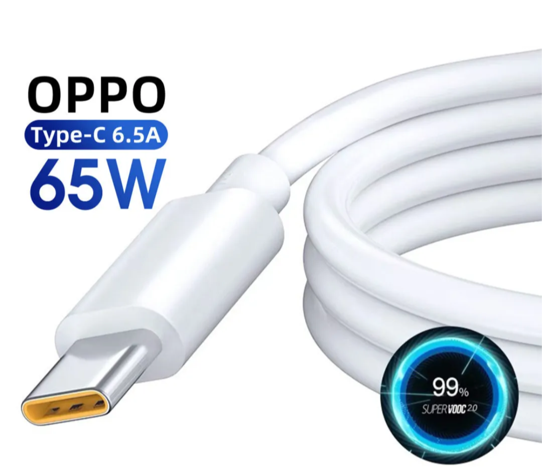 OPPO Original SUPERVOOC / VOOC Type-C Fast Charging Cable - 80W / 65W High Speed Data Cable (8A)
