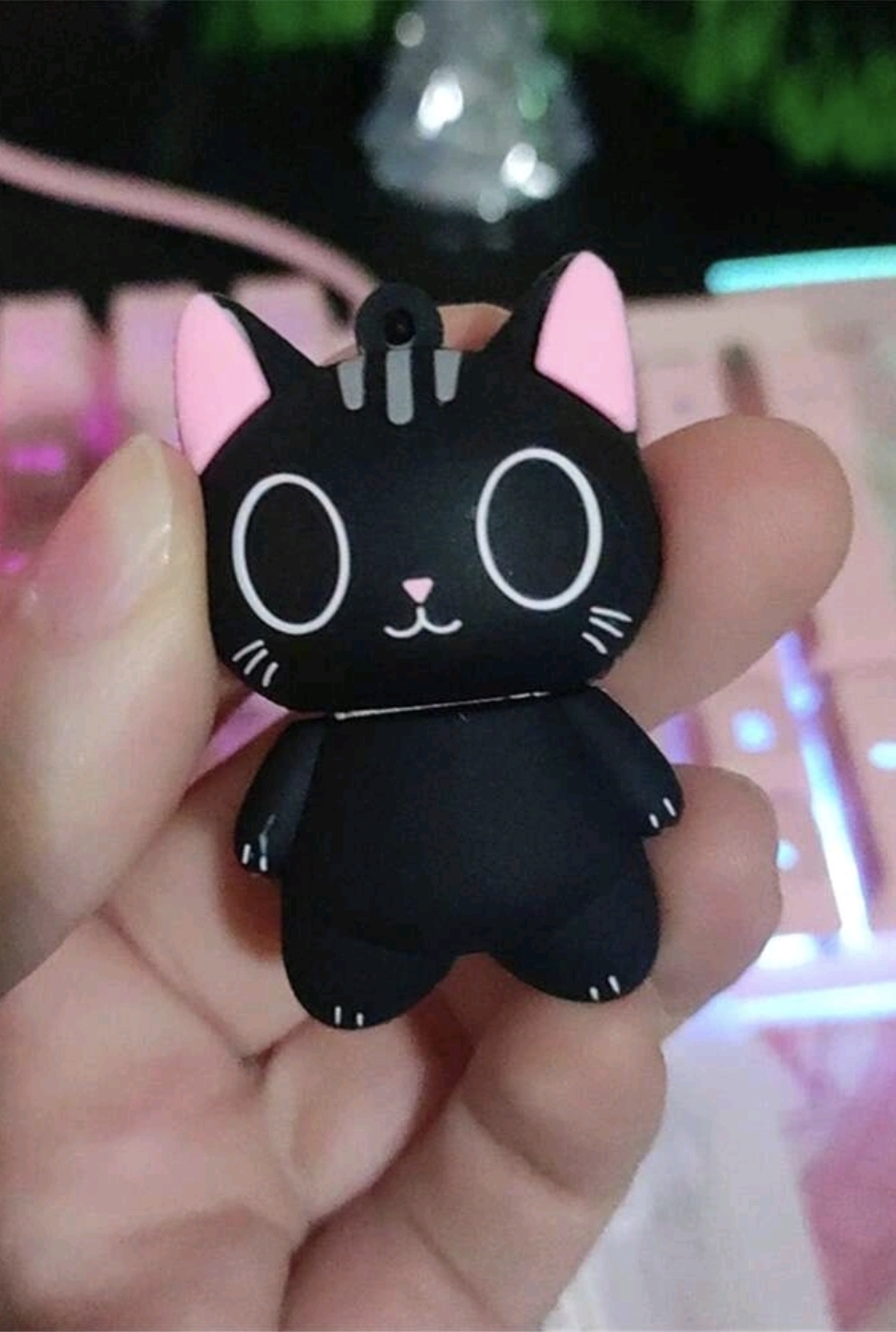 Biyetimi 128GB Cute Black Cat Pattern 2.0 USB Flash Drive