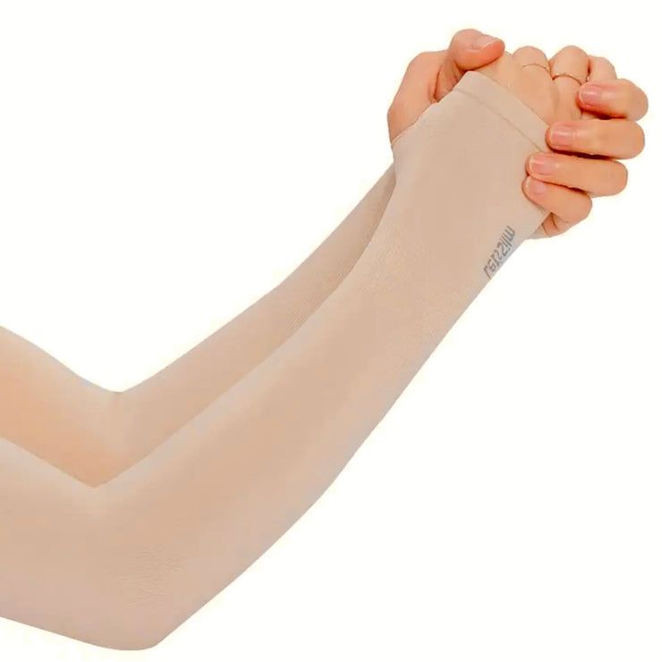 UV Protection Cooling Arm Sleeves For Men And Women Summer Compression Sports Arm Warmers With Thumb Hole Cycling