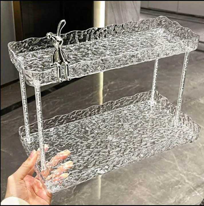 2 Layer Storage Rack | Multipurpose Organizer Shelf | Kitchen Bathroom Countertop Storage Rack | Space Saving Rack