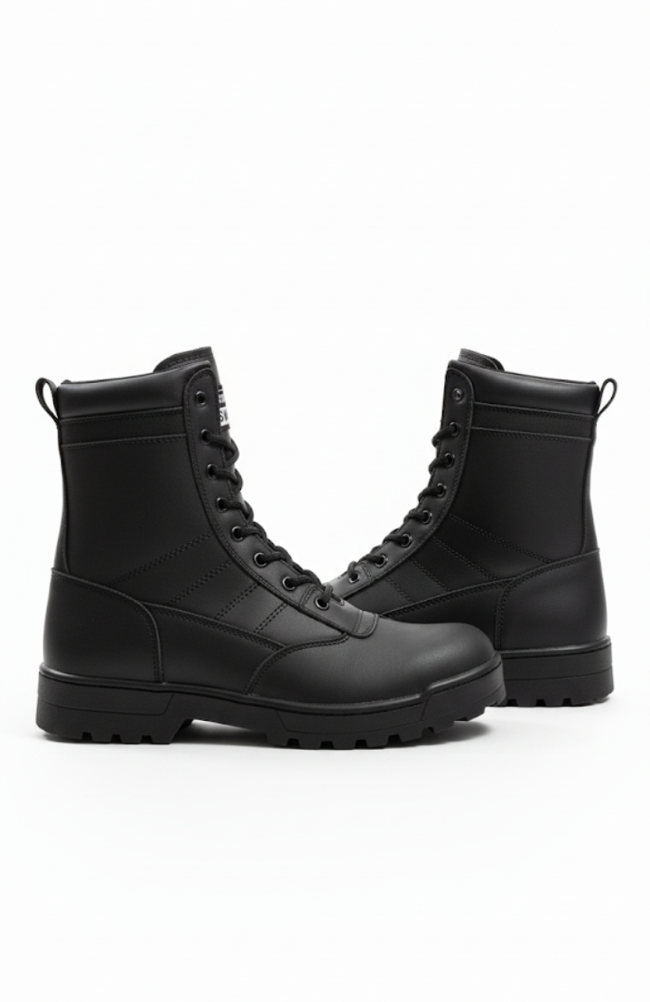 Combat Swat Long Shoes, Army Style Men’s Boots — Strong Sole for Security, College & Trekking