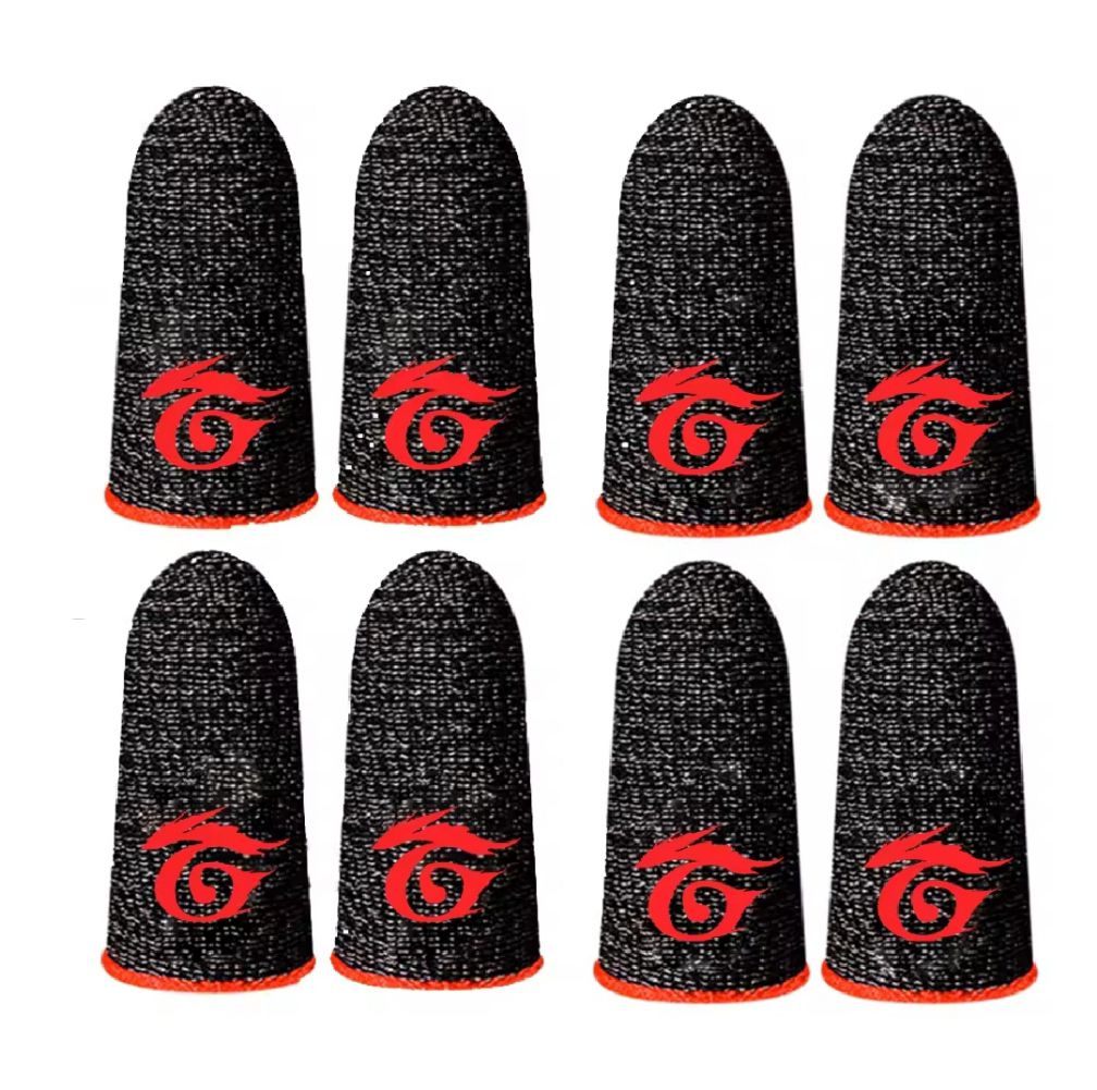 Professional Freefire Gaming Finger Sleeves For Mobile Games 1 Pair Anti-sweat Breathable Lycra Carbon Fiber and Fabric Suitable For Tablet Screen Touch