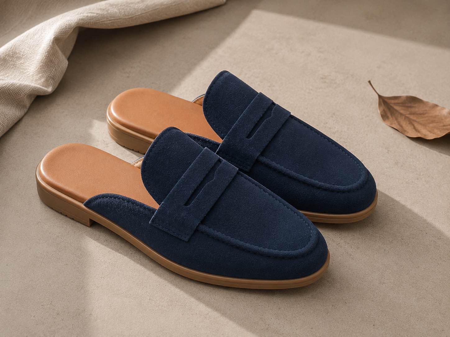 Premium Suede Leather Penny Loafers for Men - Casual Soft Sole Slip-On Shoes 👟