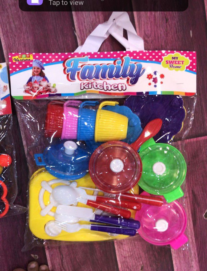 Family Kitchen Set Toys Multi Coloured