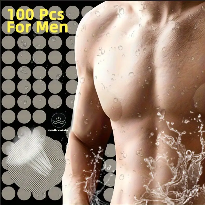 Polyester Invisible Disposable Nipple Covers For Men Waterproof  Breathable Anti-Bump For Running Sports And Daily Wear