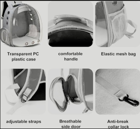 Cat Backpack Carrier - Bubble - ,Large Transparent Pet Backpack Bag - ,Portable - Ventilated Carry Backpack for Cat - Small Dog - Airline Approved Waterproof Pet Carrier Bag - For Hiking Outdoor Use (MULTI COLOUR  )