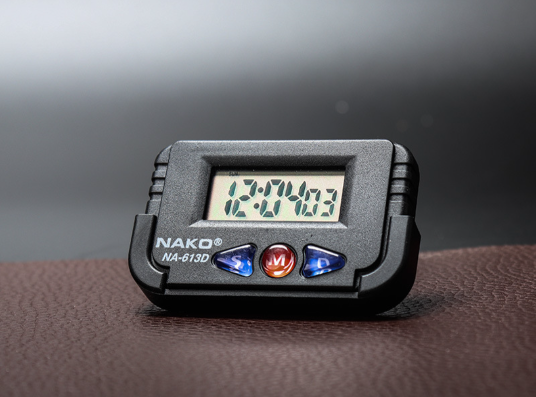 2 in 1 Car Digital LCD Temperature Thermometer Clock Auto Accessories Car Digital Time Clock