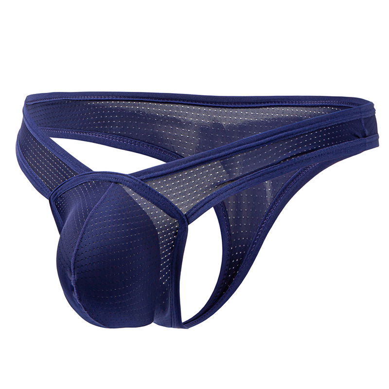  Men Thongs Strings Underwear Mesh Low Waist Briefs New Quick-drying Panties T-back Thongs