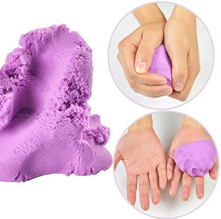 Mini Sand 250g Random Color for Kids with Assorted Moulds - Kinetic Sand Kit Activity Toys, Soft Sand Clay Toys for Boys & Girls image 8