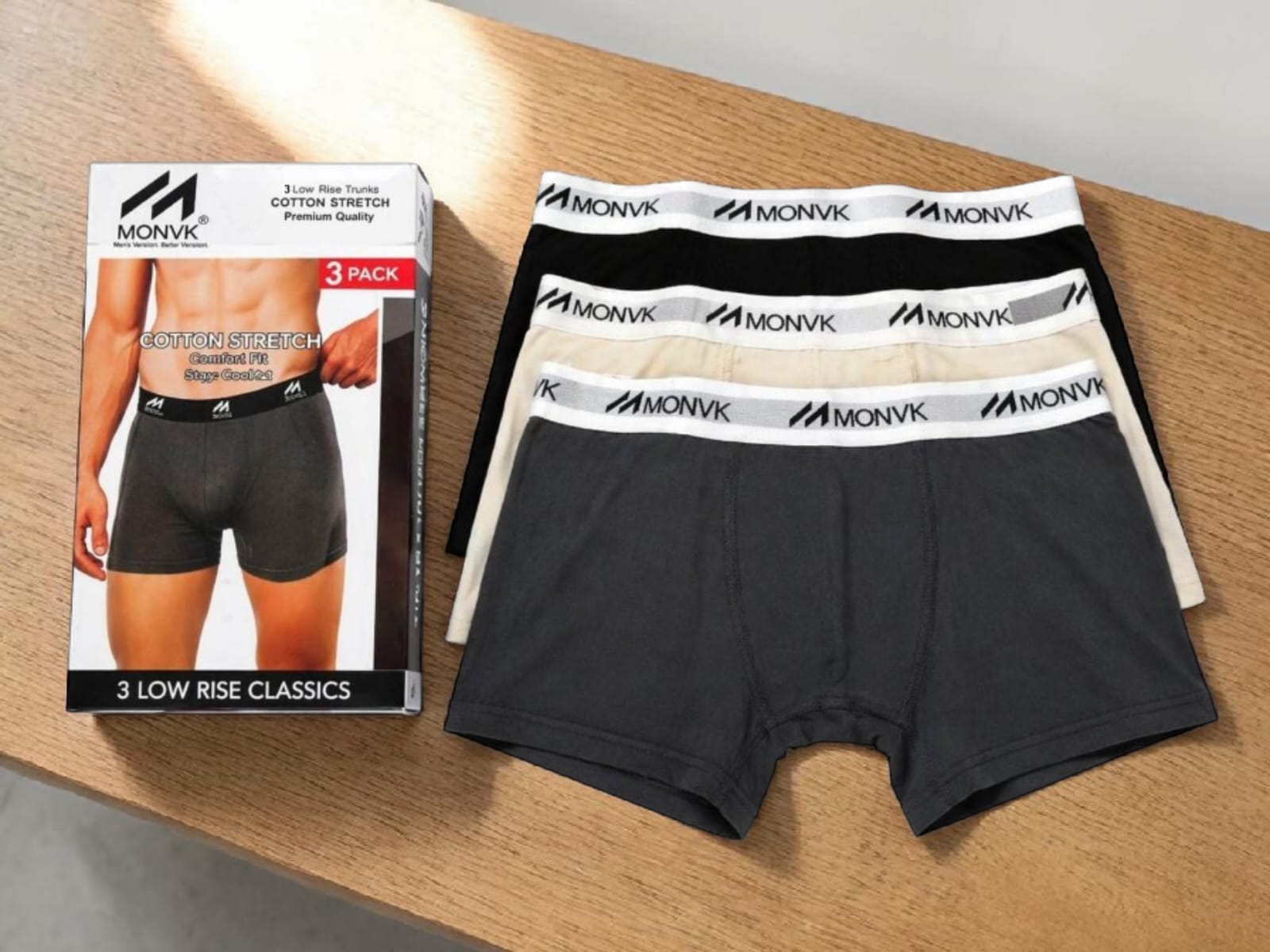 Underwear Boxer for men (Pack of 3) with pure cotton lycra premium quality materials very comfortable wearing through out year