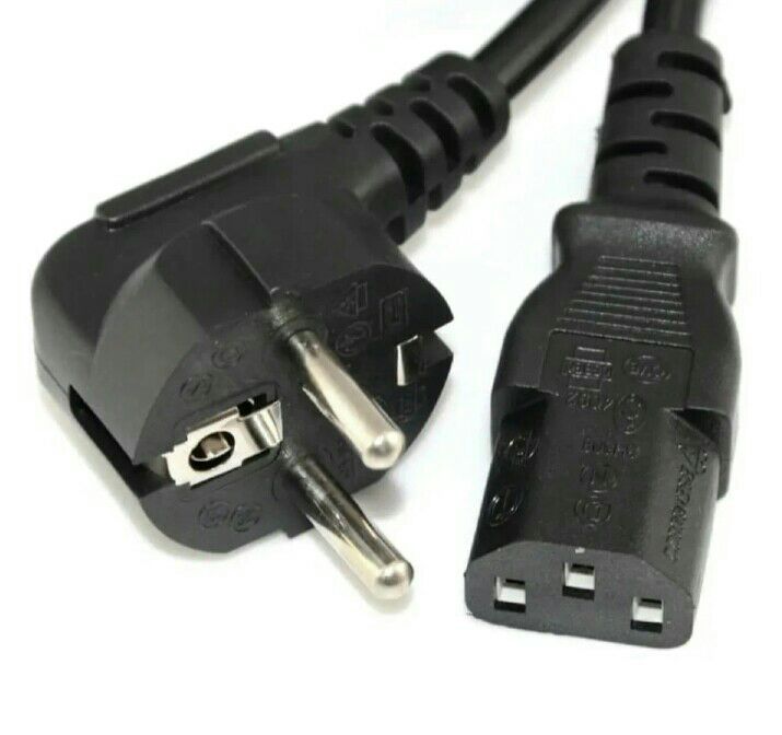 100% BEST QUALITY POWER  CABLE FOR PC AND PRINTER l 1.5 METER LENGTH l BLACK COLOR