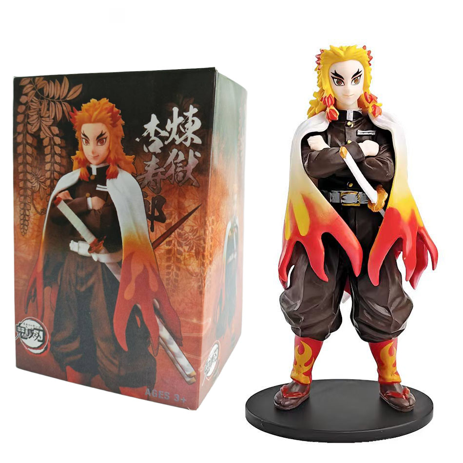 15cm Anime Demon Slayer Figure Doll Toy Nezuko Tanjirou Zenitsu Inosuke Kyoujurou Shinobu Giyuu Qposket Model Toy 