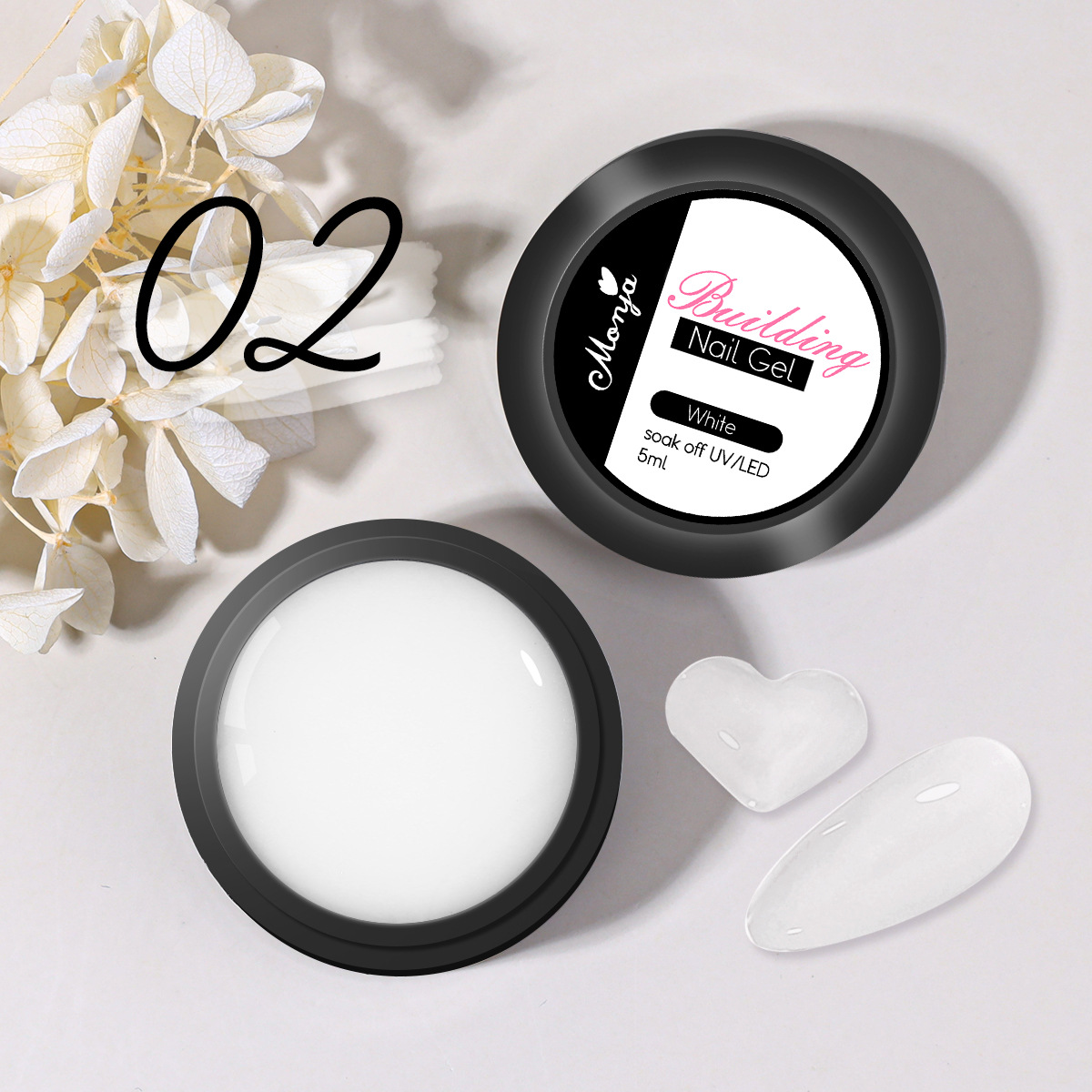 5g Clear Non Stick Hand Extension Gel Nail Polish for 3D Shaping/Craving Nail Art Solid Milky Jelly Hard Gel for DIY Nail Design