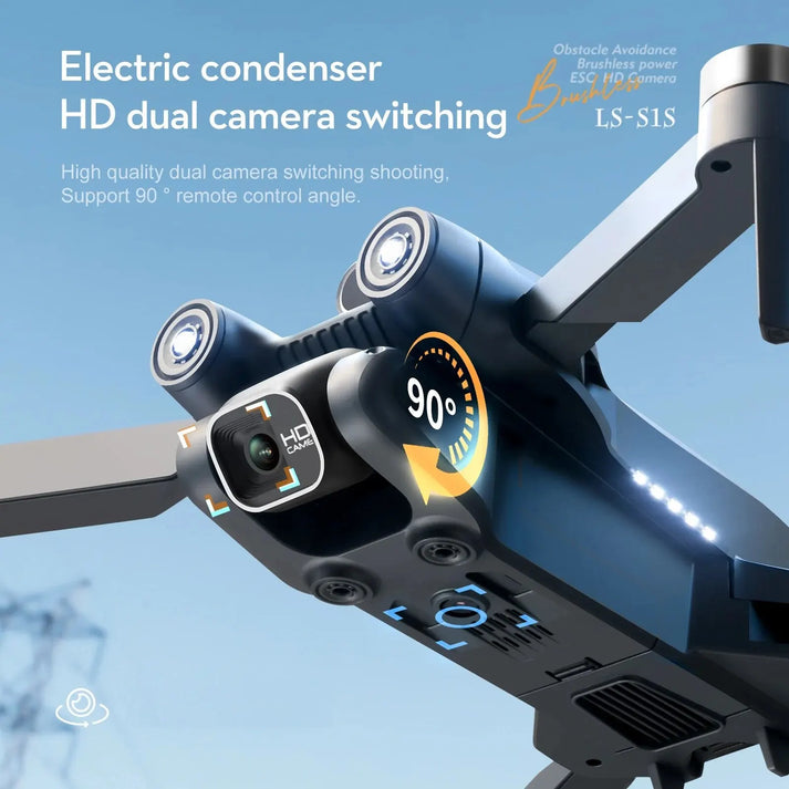 S1S Drone 5G Wifi 4K Professional 8K HD Camera Brushless Motors 360° Obstacle Avoidance Optical Flow RC Foldable Quadcopter