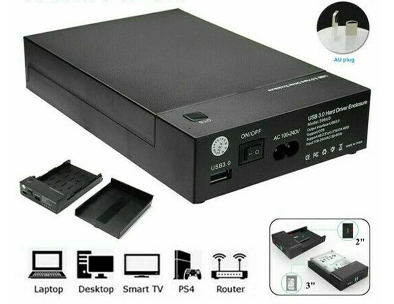 3.5 Inch HDD Case Portable SATA Hard Drive HDD Enclosure Box For Desktop Computer PC Hard Disk SATA to USB Drive Box 1TB 2TB 4TB 8TB External Storage HDD Enclosure High Speed Super Fast Data Transfer Mobile OTG Supported Laptop Desktop PC
